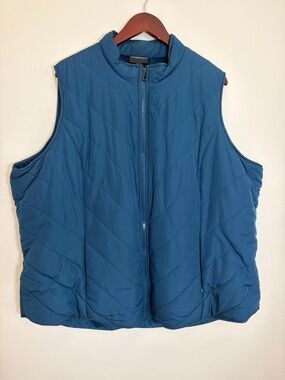 Lane Bryant Blue Plus Size Puffer Vest